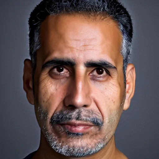 Prompt: headshot, portrait photo still of an average algerian man, white background, 8 k, 8 5 mm f 1. 8