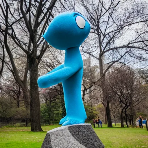 Image similar to Maquette of Bluey in Central Park