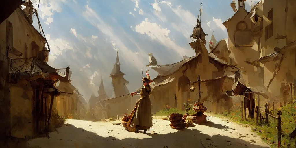 Image similar to gorgeous Carl Spitzweg painting, artstation