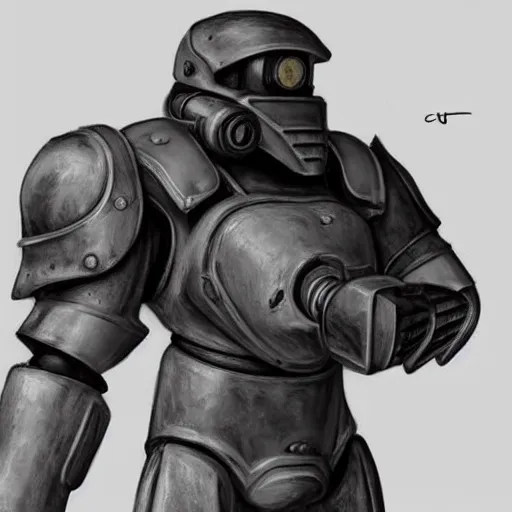 Prompt: power armor, photorealistic