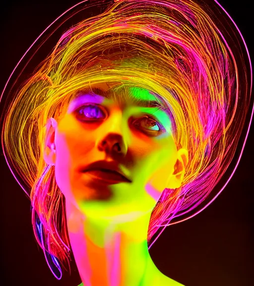 Prompt: lightpainting luminescent portrait, diffuse luminescent lightpainting, intricate wiccan spectrum lightpainting, elegant light, highly detailed zen prisms, lifelike, fully photorealistic, artstation, luminescent beautiful concept art, smoothened, sharp luminescent focus, sharp art by michael bosanko