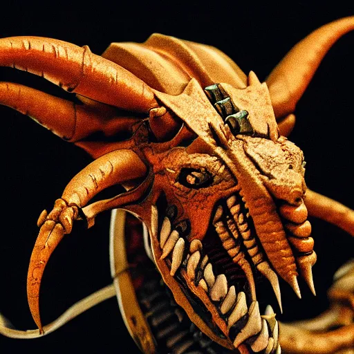 Image similar to Warhammer 40K Tyranid Hormagaunt, portrait photo, cinestill 400t, highly detailed, biological, flesh, horror, batleground