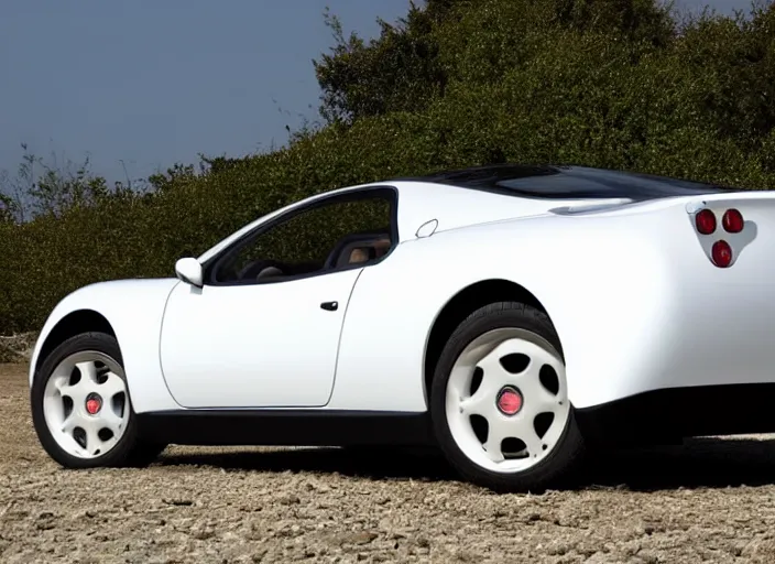 Image similar to a fiat coupe from 2 0 1 0, rear view