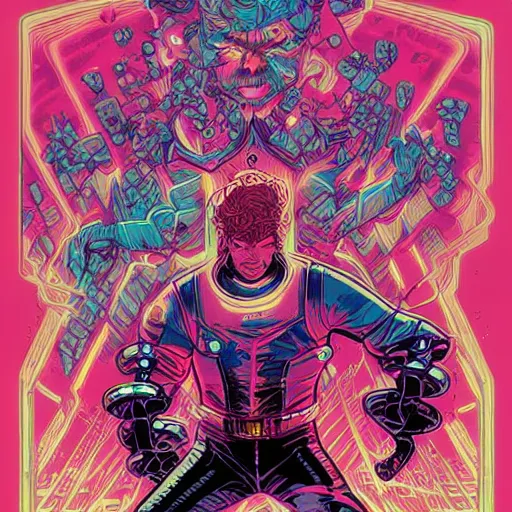 Image similar to hypercrush band art, by josan gonzales and dan mumford