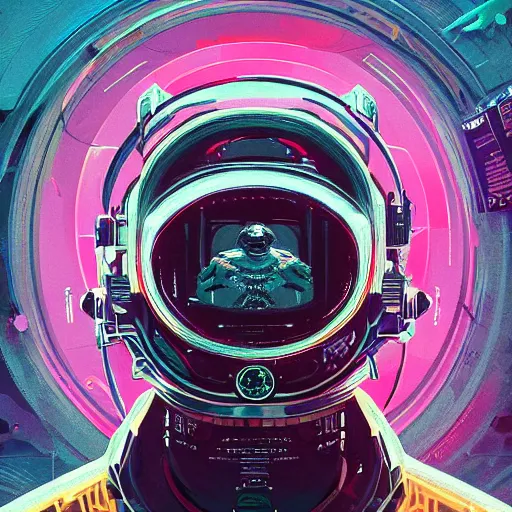 Image similar to portrait of a squid monster astronaut. full body portrait, intricate abstract. cyberpunk, intricate artwork. neon eyes, by Tooth Wu, wlop, beeple. octane render, trending on artstation, greg rutkowski very coherent symmetrical artwork. cinematic, hyper realism, high detail, octane render, 8k, minimalistic, hyperrealistic surrealism, award winning masterpiece with incredible details, a surreal vaporwave liminal space, highly detailed, trending on ArtStation