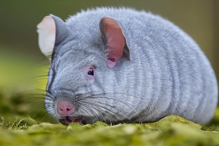 Image similar to a chinchilla pig!!! hybrid! hyper realistic!! realistic lighting!! wildlife photographer of the year!!! bold natural colors, national geographic, hd, wide angle, 8 k