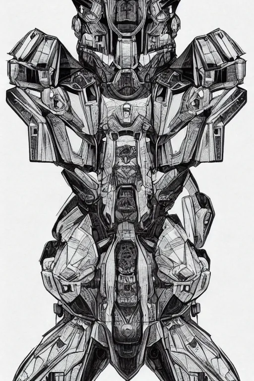 Prompt: very symmetrical!! full body illustrations of mecha, pen and ink, moderately detailed, concept art, moth, insect wing, artstation, deviantart, pinterest