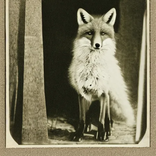 Image similar to candlemaker fox, 1900s photograph