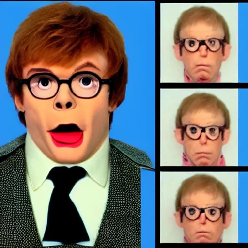 Image similar to Austin Powers, mugshot