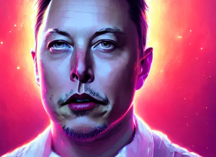 Image similar to highly detailed portrait of elon musk, in no game no life, stephen bliss, 8 k, unreal engine, fantasy art by greg rutkowski, loish, rhads, ferdinand knab, makoto shinkai and lois van baarle, ilya kuvshinov, rossdraws, tom bagshaw, global illumination, radiant light, detailed and intricate environment