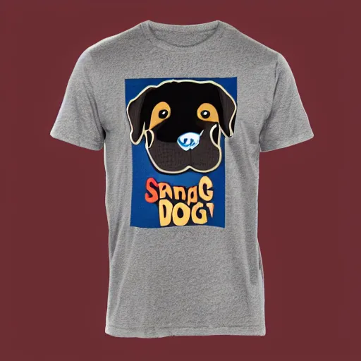 Image similar to bootleg tshirt of a cartoon dog smoking a blunt