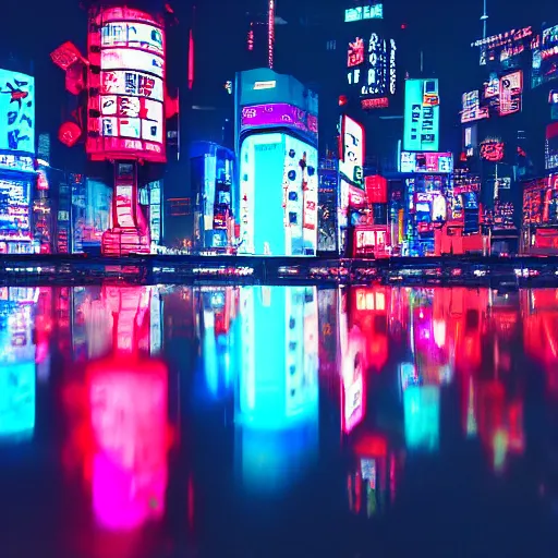 Prompt: cyberpunk tokyo neon sign ultrarealistic 8k rain reflection photography 150mpx skyscrapper