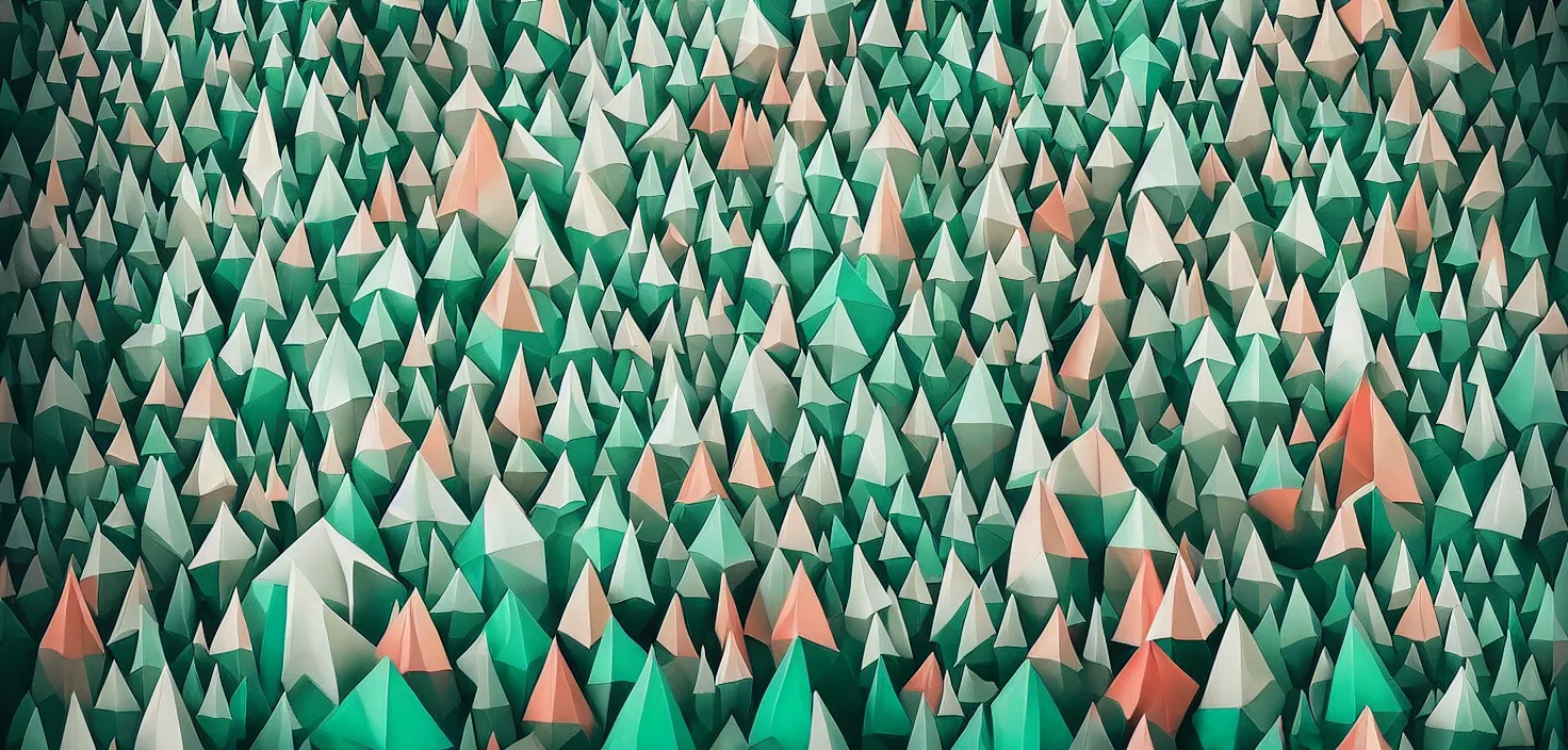 Image similar to origami forest by charlie davis behance