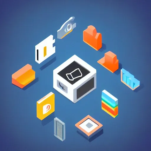 Prompt: a team isometric 3 d icons, 8 k resolution, vector image, stock vector icons - c 1 9