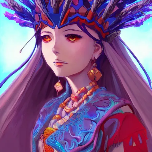 Prompt: anime portrait of a queen as a shaman yedi using dark force to eliminate trump as an anime antagonist by Stanley Artgerm Lau, WLOP, Rossdraws, James Jean, Andrei Riabovitchev, Marc Simonetti, and Sakimichan, trending on artstation