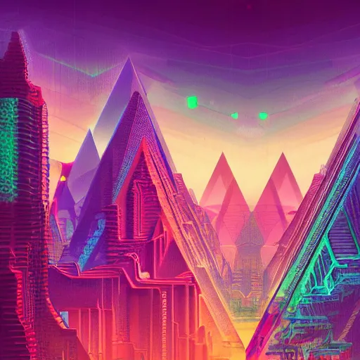 Image similar to matte painting of the sacred geometry of cyberpunk, brilliant colors, extremely detailed, very very detailed, in the style of alena aenami by Alex grey, HD, 4k, 8k