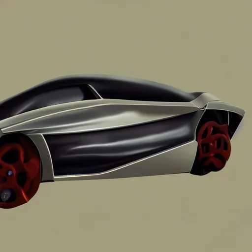 Prompt: a hiper realistic digital art of a futurist spaceship car