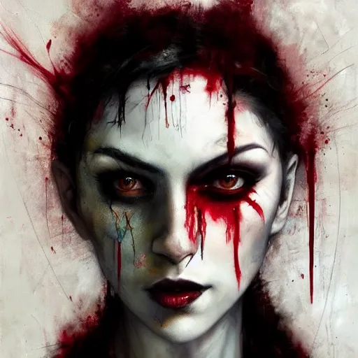 Image similar to the first vampire, by artur bordalo and tom bagshaw and craig davison and guy denning and harumi hironaka, trending on artstation hq, deviantart, pinterest, 4 k uhd image