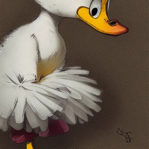 Image similar to daisy duck, by jean - baptiste monge