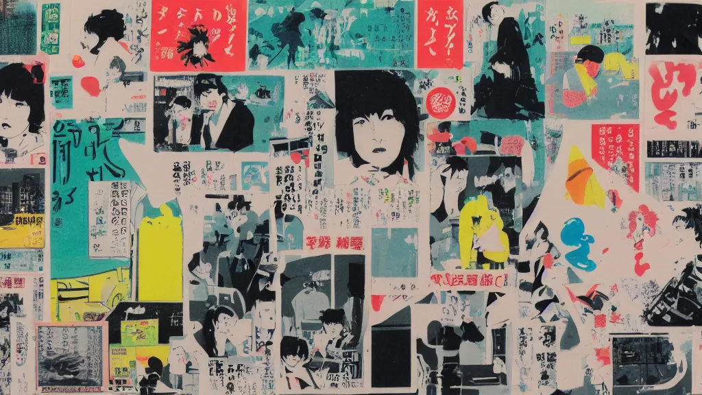 Image similar to swag from the comic market, japan, a collage painting, in the style of wes anderson, lola dupre, david hockney, isolated on negative white space background dark monochrome neon fluorescent spraypaint accents volumetric octane render