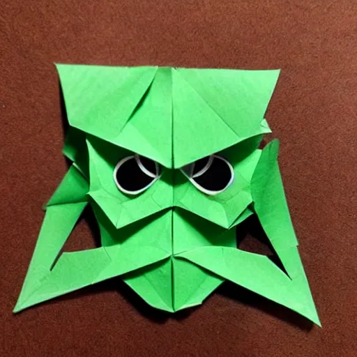 Prompt: cthulhu origami