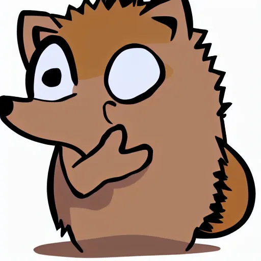 Image similar to cute hedgehog emote twitch waving lineart