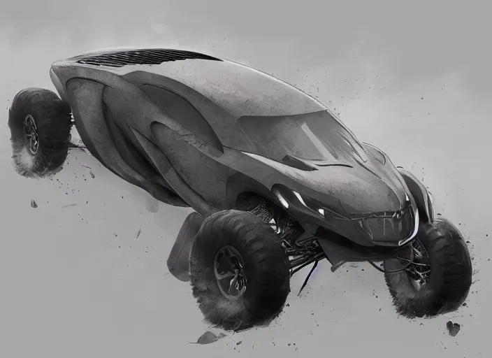 Image similar to a beautiful concept design of an old car converted into offroad sport. car design by cory loftis, fenghua zhong, ryohei hase, ismail inceoglu and ruan jia, henrik fisker and bruce kaiser and scott robertson and dmitry mazurkevich and doruk erdem and jon sibal, volumetric light.