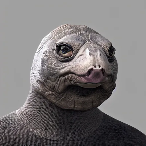 Prompt: mitch mcconnell sticking his head out of a turtle shell, head of a turtle, octane render, unreal 5 engine