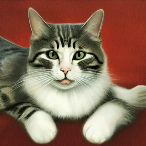 Prompt: Charlie the cat photorealism