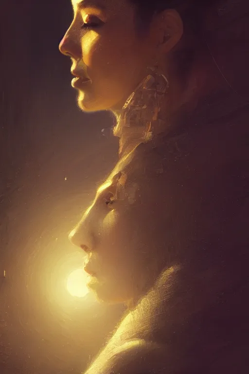 Image similar to Artificial Intelligence, joyful, close-up portrait, intricate, elegant, volumetric lighting, scenery, digital painting, highly detailed, artstation, sharp focus, illustration, concept art, ruan jia, steve mccurry