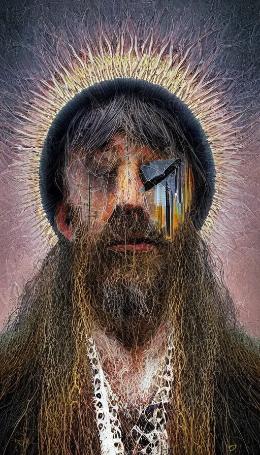 Image similar to portrait of a digital shaman, by peter holme iii