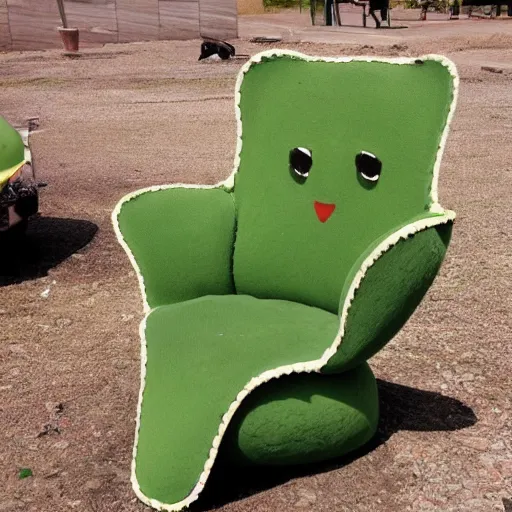 Prompt: a very comfy cactus chair