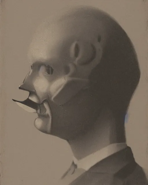 Prompt: face portraits of anthropomorphic cyborg robot in smoking by Louis Daguerre