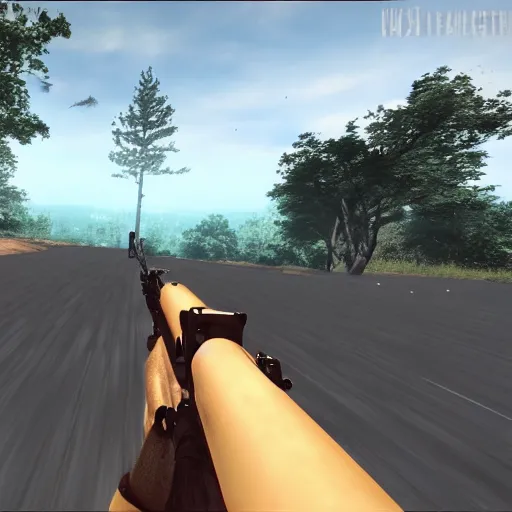 Image similar to first person pov of an active battlefield