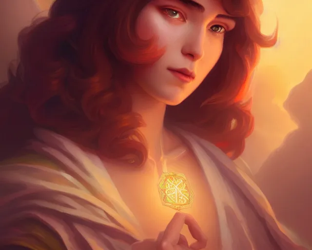 Image similar to jesus christ, photography of kurzgesagt, deep focus, d & d, fantasy, intricate, elegant, highly detailed, digital painting, artstation, concept art, matte, sharp focus, illustration, hearthstone, art by artgerm and greg rutkowski and alphonse mucha