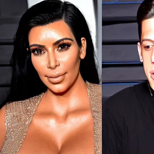 Prompt: kim kardashian and pete davidson