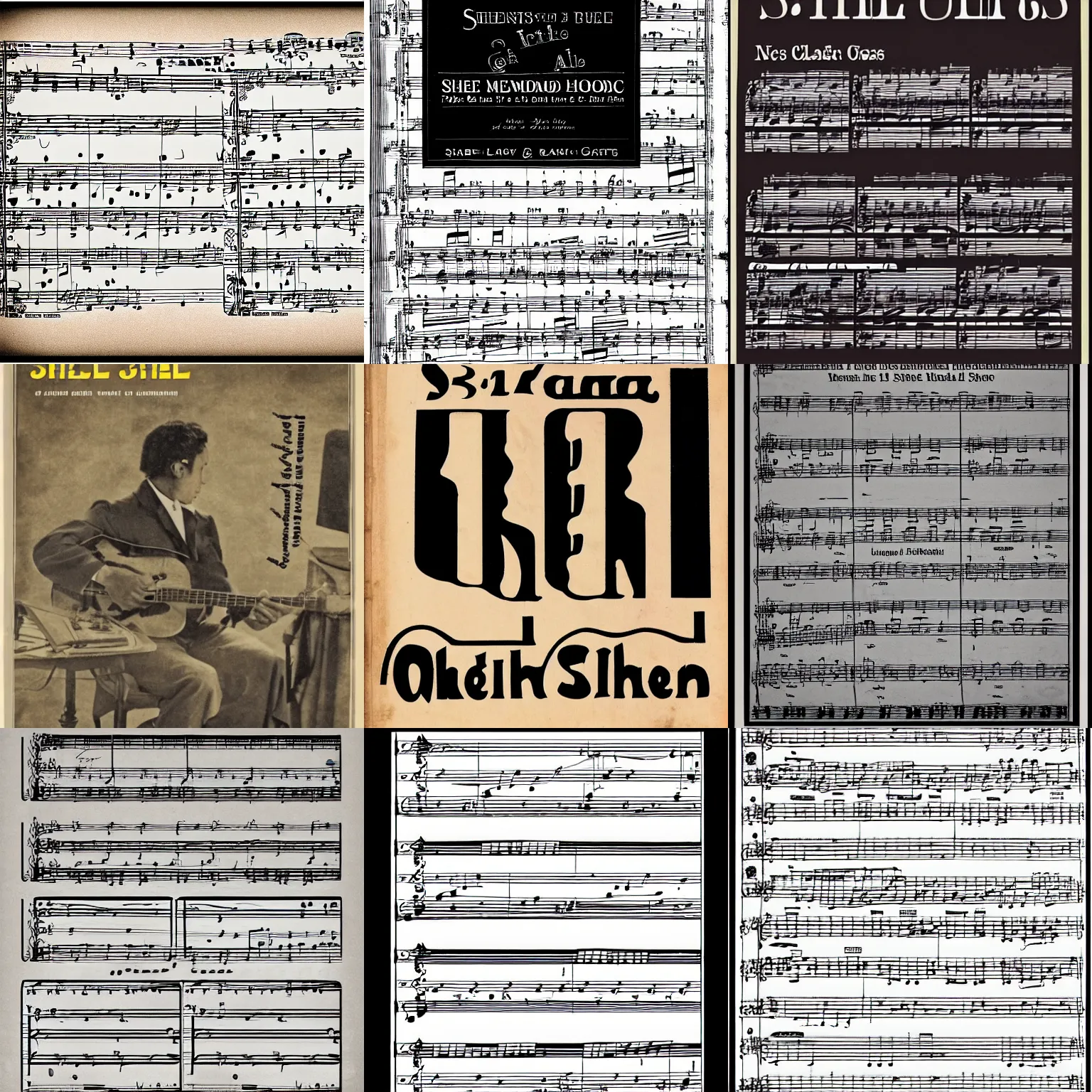 Prompt: sheet music