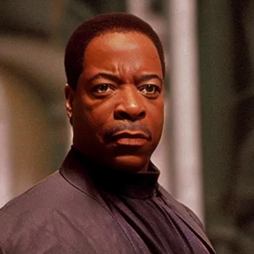 Image similar to A still of Levar Burton as Morpheus in The Matrix (1999)