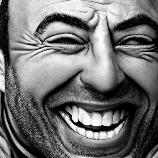 Prompt: Joe Rogan laughing, single subject, portrait, intricate, highly detailed, concept art, smooth, sharp focus