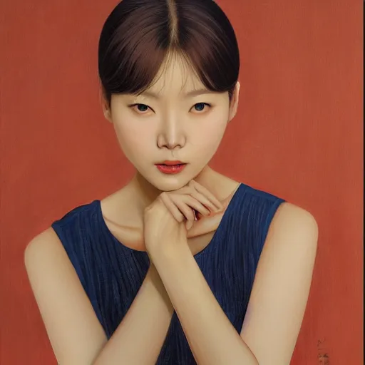 Image similar to Lee Jin-Eun by Johfra Bosschart, rule of thirds, seductive look, beautiful, in intergalactic hq