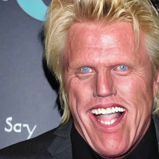 Image similar to Gary Busey as a woman