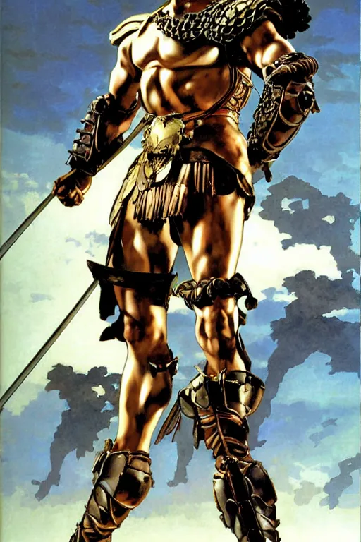 Image similar to gladiator, painting by j. c. leyendecker, yoji shinkawa, katayama bokuyo