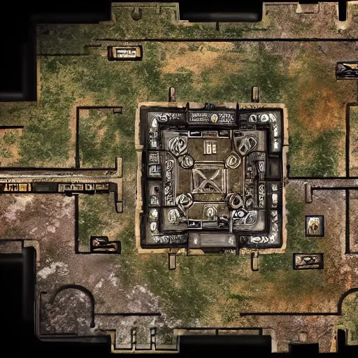 Prompt: d & d battlemap fort battlemap call of duty black ops 4 multiplayer map design symmetrical