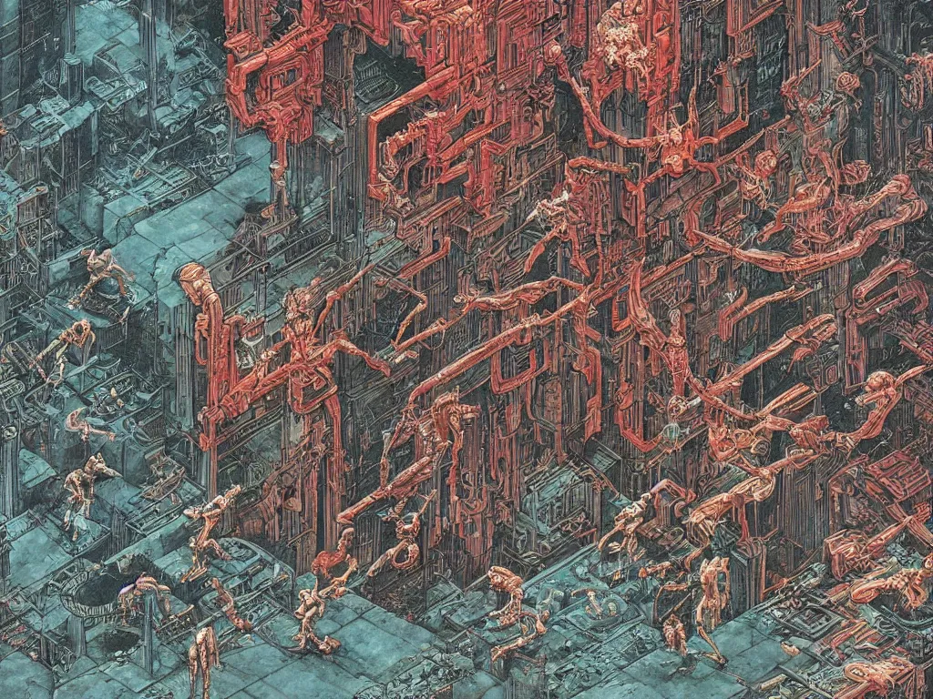 Image similar to Sega Mega Drive Genesis sidescroller game by H.R. Giger, Todd McFarlane, Zdzislaw Beksinski, pixelated