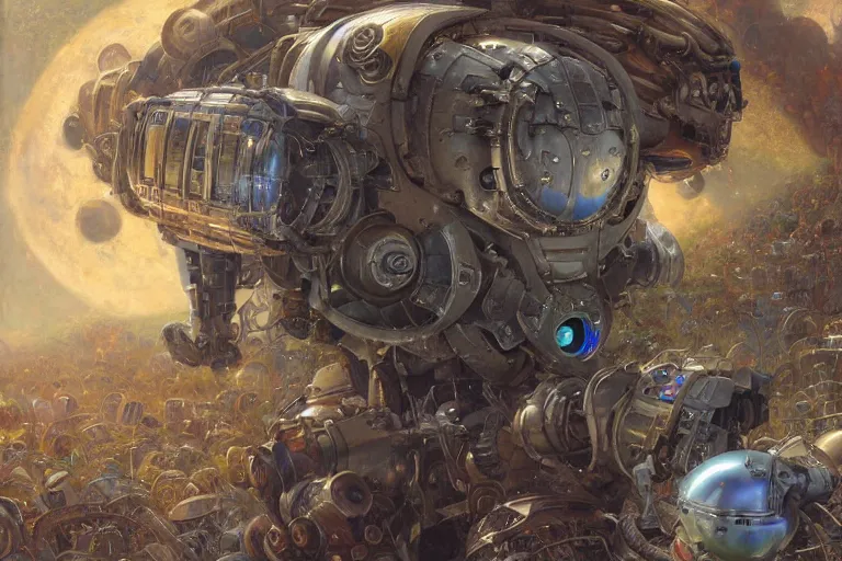 Image similar to derpy shiny mechanical android robots, Lilia Alvarado, Sophie Anderson, Mark Arian, Bob Byerley, Charlie Bowater, Mark Brooks, Steve Henderson, Justin Gerard, Arthur Hughes, Edward Robert Hughes, Mark Keathley, Victor Nizovtsev, Carlos Shwabe, Ross Tran, WLOP