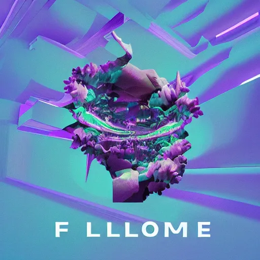 Image similar to flume album cover art, 4 k render, jnathan zawada