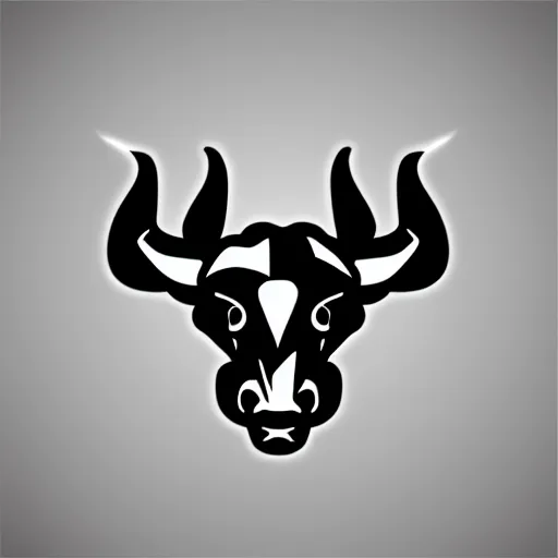 Prompt: bull, modern minimalist e - sports logo of a bull company, modern, simple, high quality, high - end