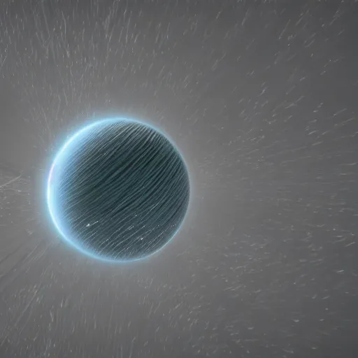 Image similar to storm of sphere atoms, photorealistic, 4 k