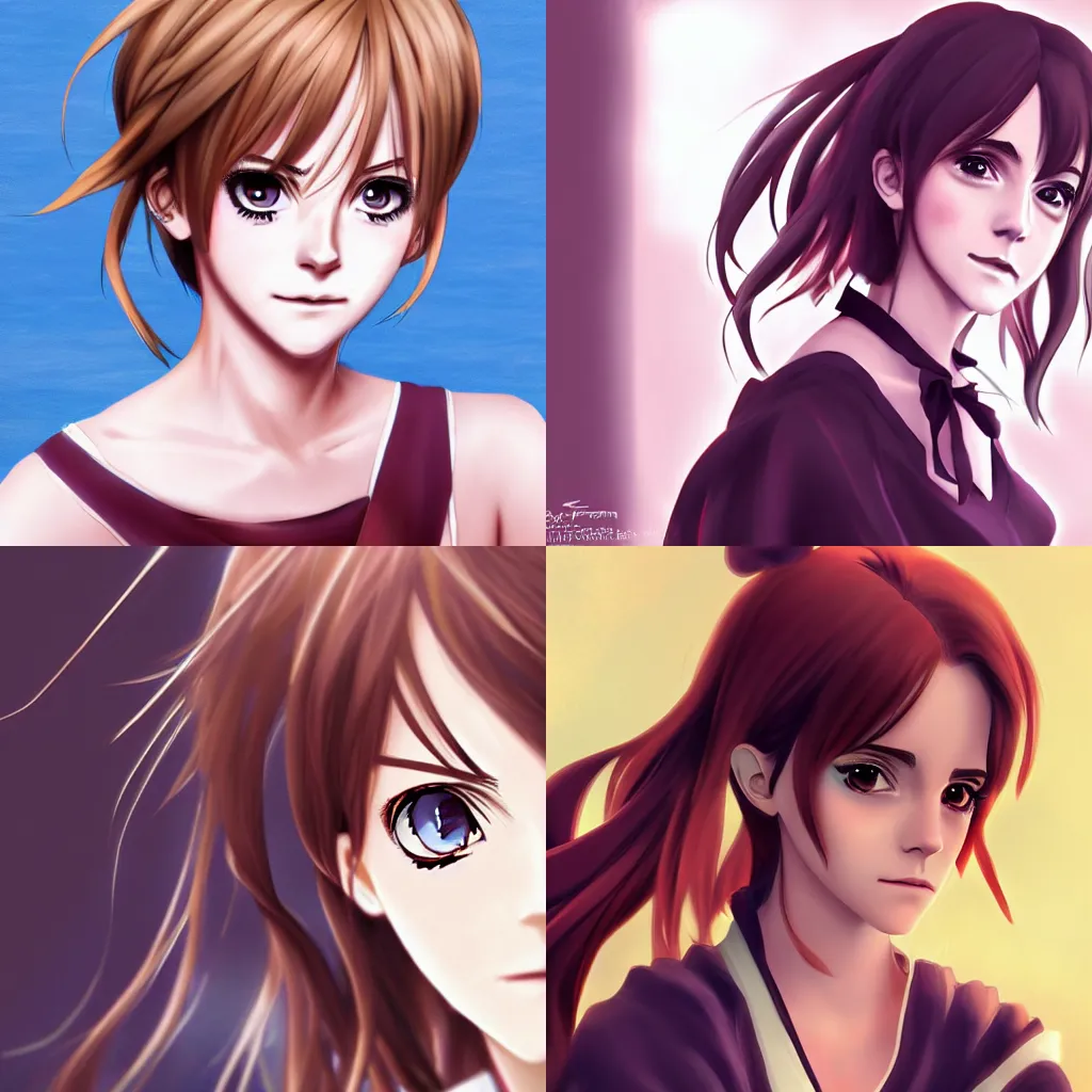 anime portrait of emma watson as an anime girl by | Stable Diffusion |  OpenArt