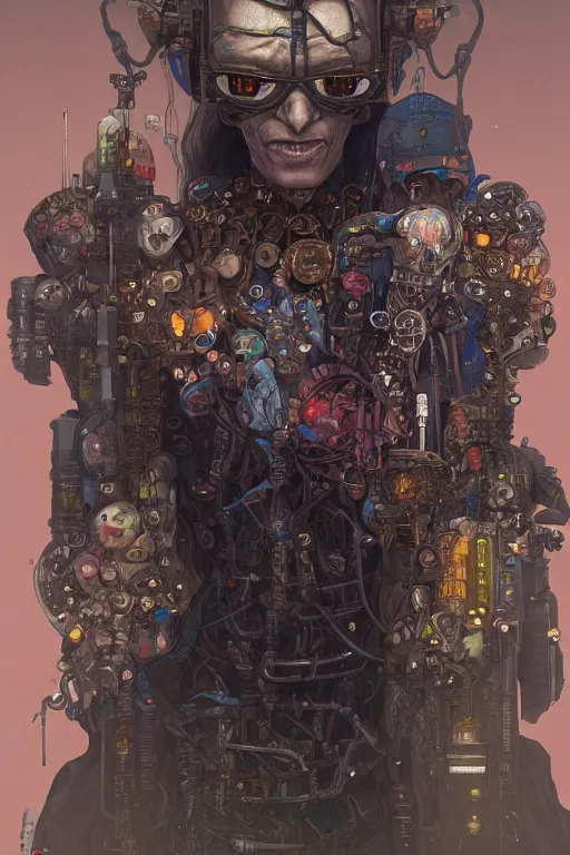 Prompt: portrait of beautiful old goblin, cyberpunk, Warhammer, highly detailed, artstation, illustration, art by Gustav Klimt and Range Murata and Ilya Kuvshinov and Sakimichan